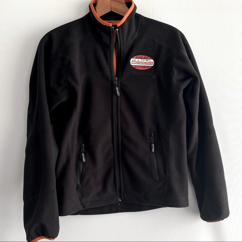NWOT, Harley Davidson Fleece jacket, women’s, black size XS
